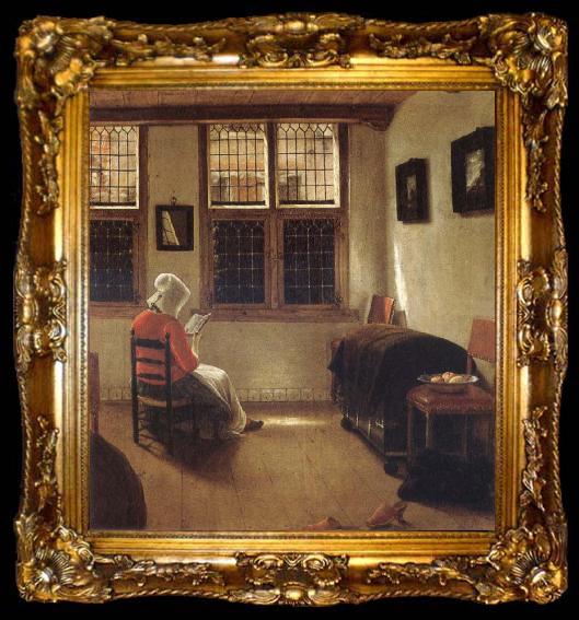 framed  Pieter Janssens Elinga Woman Reading, ta009-2